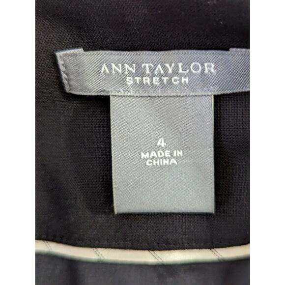 NWOT! ANN TAYLOR! WOOL LONDON STYLE BLACK BUTTON FRONT PENCIL SKIRT! SZ 4 - Picture 3 of 6